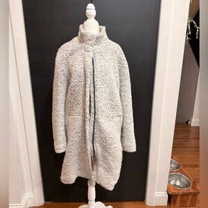 H&M Heathered Ivory Bouclé Coatigan
